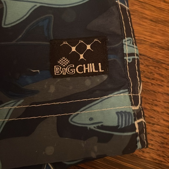 Big Chill boys, swim trunks with shark design and inner lining, size boys large - Picture 3 of 6